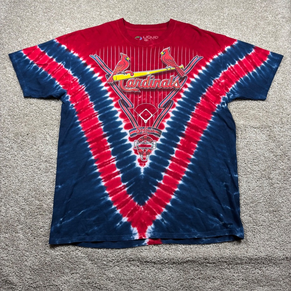 Liquid Blue St Louis Cardinals MLB Tie Dye T-Shirt Mens XXL Red Baseball Tee